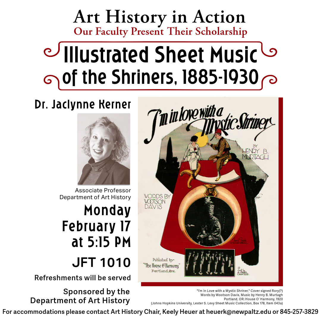 Flyer for talk about Sheet Music by Dr. Jacklynne Kerner